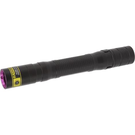 Lampe torche UV (365 nm) avec pince automatique, en alliage d'aluminium, commande par bouton, lampe torche multifonctionnelle à lumière noire pour resserrer les billets de banque et les bijoux (1/5)