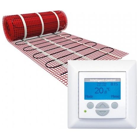 Elektrische Fußbodenheizung 150 Watt Elektrische Bodenheizung TWIN Technologie Digital Weiß 8 m² (1/4)
