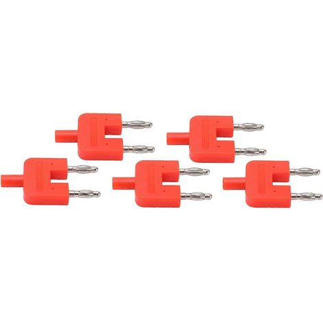 Stück Doppelbananenstecker, zweireihig, 1 Buchse auf 2 Stecker, starke Verbindung, gute Leitfähigkeit