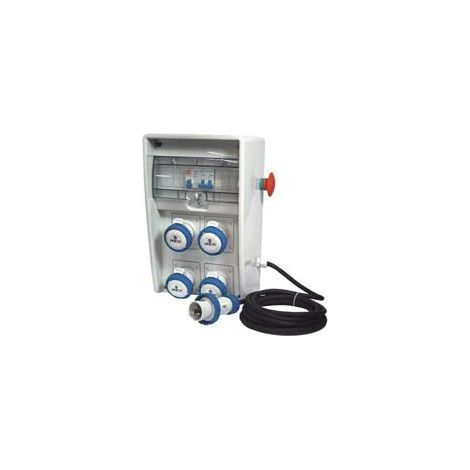 QUADRO ELETTRICO PORTATILE ULISSE ASC CON PULSANTE DI EMERGENZA IP67  dimensioni mm.177x250x403h.  grigio 74324    FANTON