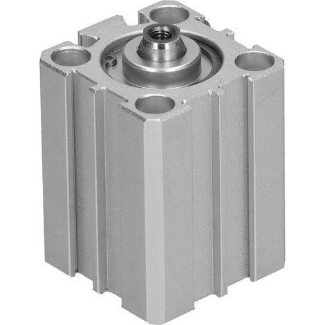 Vérin pneumatique double effet aluminium fin SDA25x30, alésage 25mm, composant pneumatique compact pour automatisation industrielle (1/5)