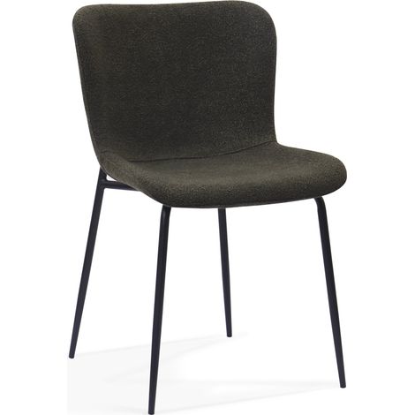 Chaises salle manger lot de 2 dossier haut tissu vert OKMYHOME (1/5)