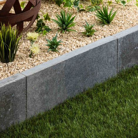 Bordure de jardin Pierre d'Egypte Grise 60x30x5 cm (à l'unité) - RO'MA NATURE