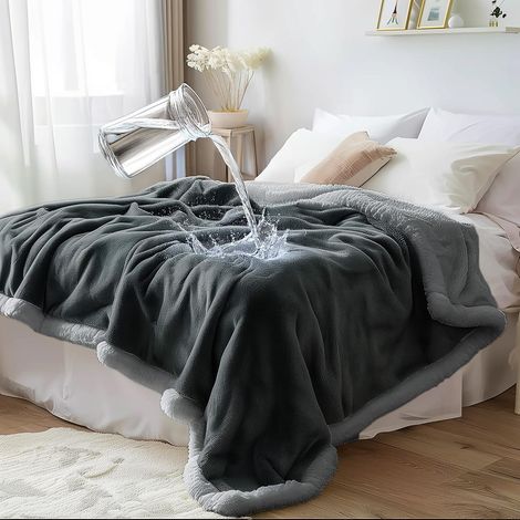 Couverture en Polaire Sherpa – Réversible, imperméable et Anti-Fuite, Confort sans désordre pour Les Nuits humides et Les Moments intimes (1/5)