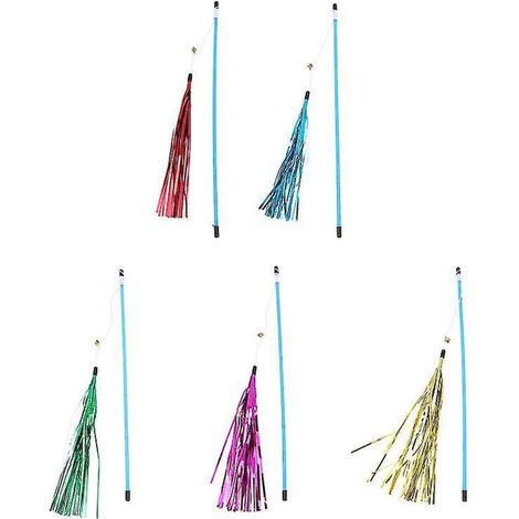 Lot de 5 tiges de taquinerie pour chat domestique (1/5)