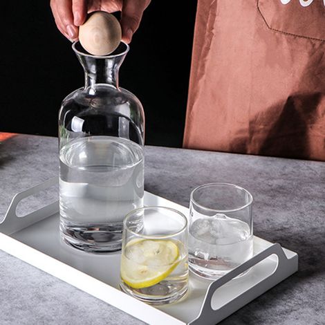Capacité : pichet de 1200 ml, tasse de 260 ml – Ensemble pichet à eau en verre (1/5)