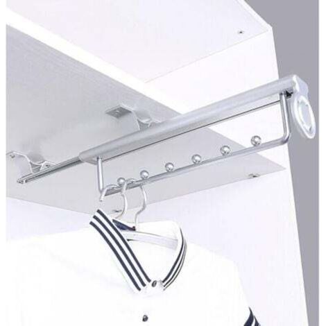 35CM Heavy Duty Pull-Out Clothes Rack, Trouser Hanger, Sliding Hanger, Telescopic Wardrobe Rail, Hanging Rail for Clothes Closet