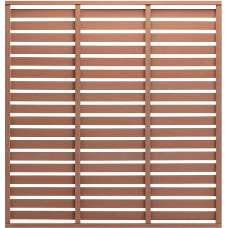 Panneau de clôture en WPC, 180x180cm, marron.