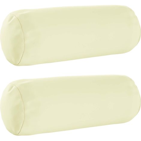 Federa 2 pcs HEERLEN Crema Ø 15 x 40 cm Poliestere vidaXL (1/5)