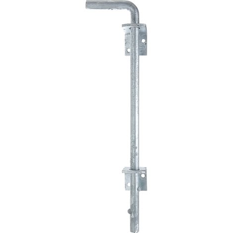 ALBERTS Bodenschieber, feuerverzinkt, Gesamthöhe 400 mm, Abstand Bolzen - Tor 30 mm