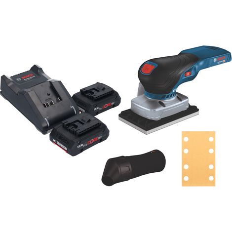 Levigatrice oscillante a batteria Bosch GSS 18V-13 Professional 18 V 100 x 110 mm + 2 batterie ProCORE da 4,0 Ah + caricabatterie (1/5)