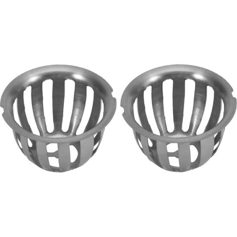 Lot de 2 couvercles de vidange d'extérieur ronds en acier inoxydable pour toit plat(75 mm) - Filtre de vidange de sol anti-blocage pour jardin et balcon (1/5)