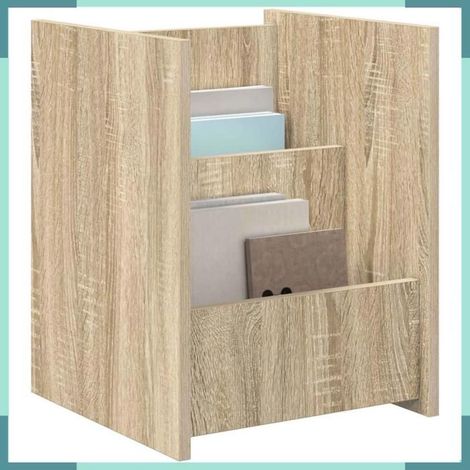890866 étagère à magazines avec étagère Chêne Sonoma 35 x 35 x 45 cm (1/5)