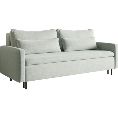 Selsey Umpro – 3-Sitzer Sofa mit Schlaffunktion und Bettkasten, Chenille, Mintgrün
