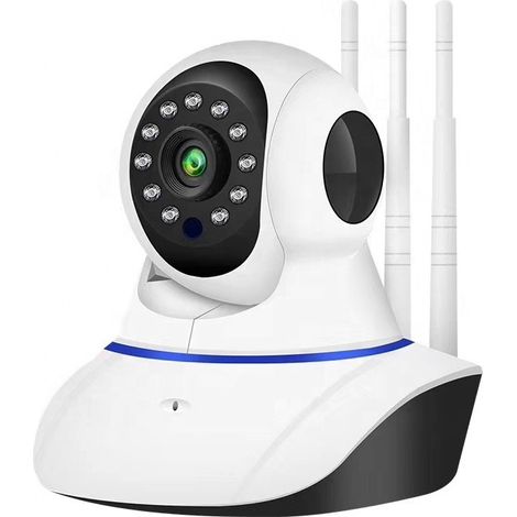 1 Caméra de surveillance WiFi, Vidéo 1080p, Vision nocturne 15m, Audio bidirectionnel, Détection humaine, Intérieur (1/5)