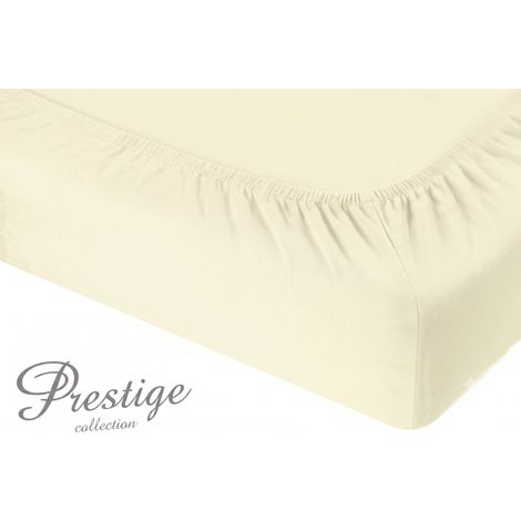Jersey-Spannbettlaken 180x200 Creme Prestige Kollektion 160 g/m²