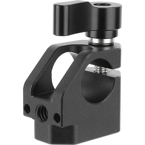 Collier de serrage pour tube de caméra, tige à trou rond de 15 mm avec filetage de positionnement anti-torsion de 6,35 mm (1/4"), tige ronde universelle de 15 mm (1/5)