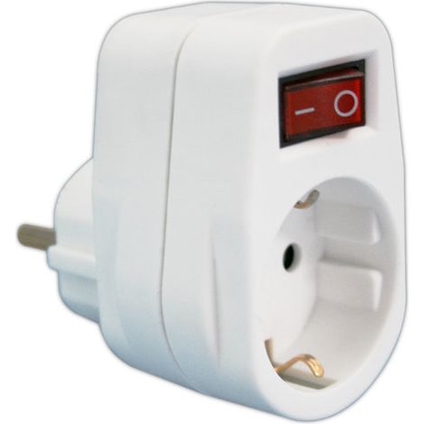 Adapter 1 Steckdose mit Schalter 16A/250V. Mit Kindersicherung 36.082 Electro DH 8430552138838