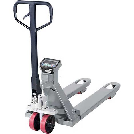 Transpallet pesatore grigio 2T - Forche 1150x540mm - Visualizzazione per intervalli di 500g - TGA420UVM1M