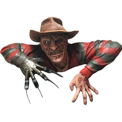 Film d'horreur d'Halloween Un cauchemar dans la rue Elm Freddy Krueger Figur Dekor (Habe einen Hut)