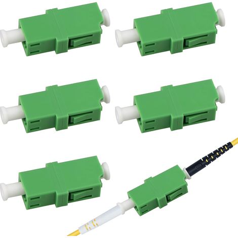 5 Pièces Adaptateur Fibre Optique, Connecteur LC/APC, Alliage Métallique, Faible Atténuation, Réseau FTTH (1/5)