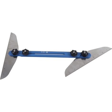 Gabarit de mesure pour escalier en acier inoxydable, ensemble de règles de traçage pour marches, outil de pose d'étagères (1/5)