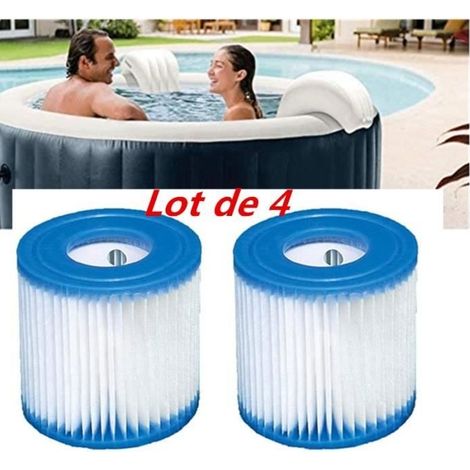 (Blanc)Lot de 4 Cartouches de Piscine PureSpa Type H faciles à Installer  Paquet Bleu (1/4)