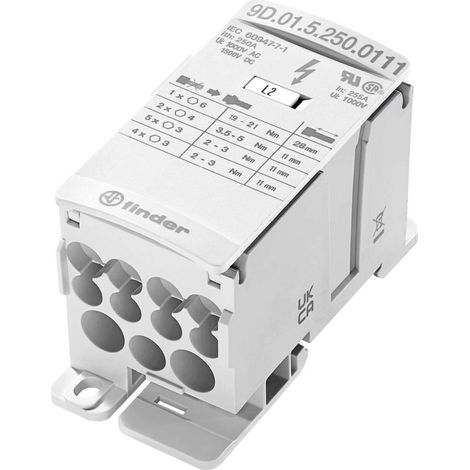 Finder 9D.01.5.250.0111 repartidor eléctrico gris 10x7x9 cm