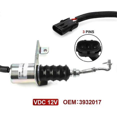 Électrovanne d'arrêt de carburant 12 V pour démarreur Deutz (1/5)