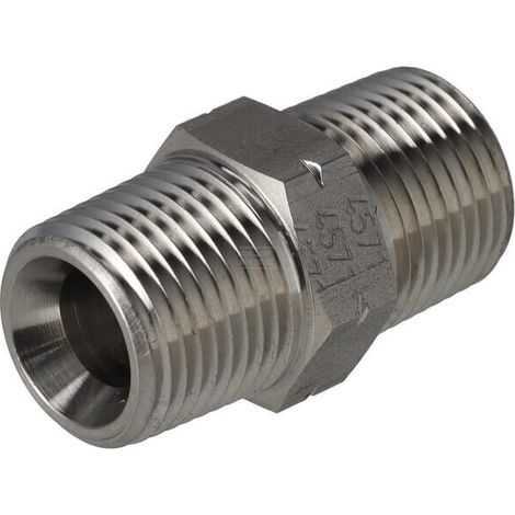 Adaptador recto 3/8" NPT acero inox. PH HYDRAULIK DNN06SS