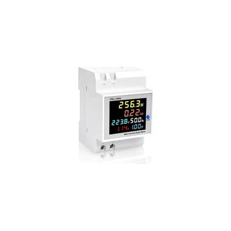 Indicateur de consommation électrique D52-2066 compteur électrique phase ménage smart watt-heure mètre rail de guidage type 220V tension courant puissance fréquence facteur compteur compteur
