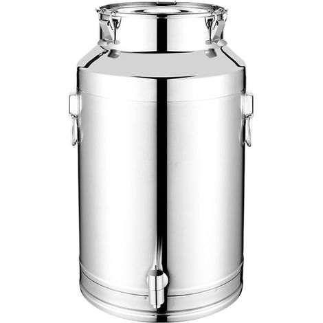 Bidon A Lait - Bidon À Huile En Acier Inoxydable - Huile D Olive avec Robinet, Fût avec Robinet pour Huiles, Boucle De et Joint D'étanchéité En Silicone, pour Lait et Vin (1/5)
