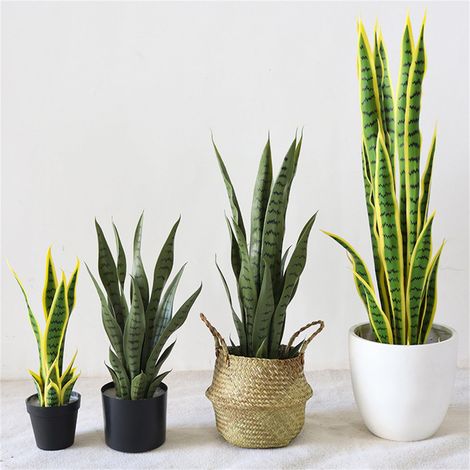 Plante Artificielle de Serpent en Pot - 50 cm - Plante Tropicale d'intérieur - Grandes Plantes artificielles - Décoration pour la Maison, Le Salon, la Chambre à Coucher, Le Bureau, (1/5)