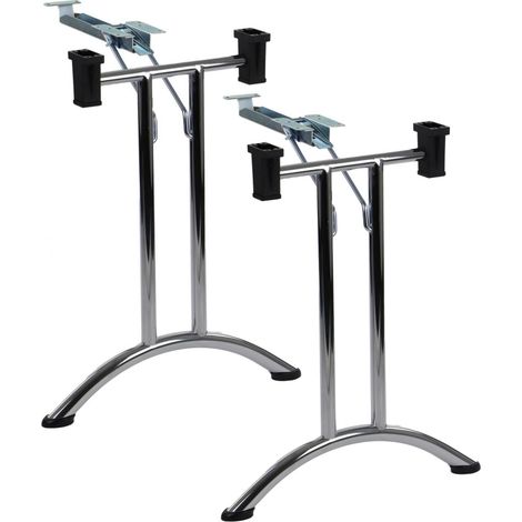Patas plegables para escritorio o mesa SC-922/CH cromo - 59 cm, cromo (1/5)