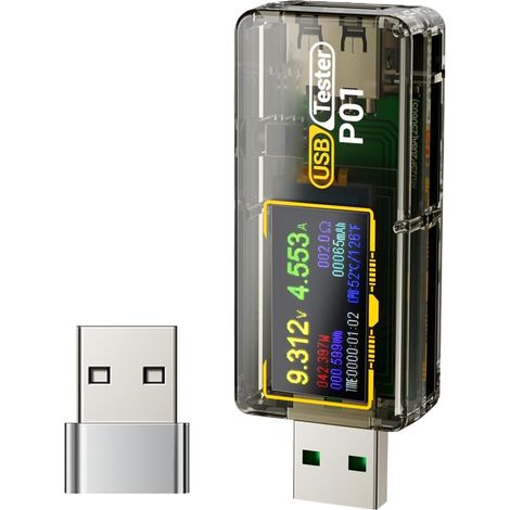 Testeur USB Outil Vérification Réglable Voltmètre USB Et Testeur De Tension Pour Architecte Ingénieur Réparation Domestique Réparateur Passionné De Bricolage Et (1/5)
