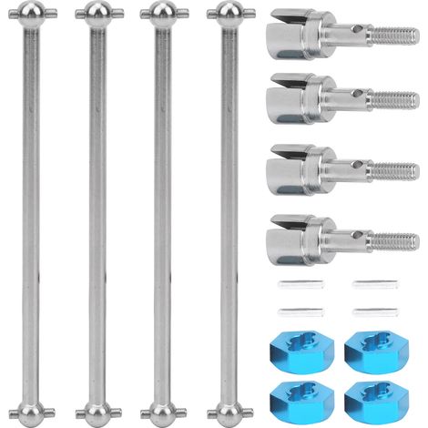 Adaptateur Universel de Transmission 5mm pour Roue et Moyeu, Compatible HSP 94111/94108, Voiture RC 1/10, Argenté (1/5)