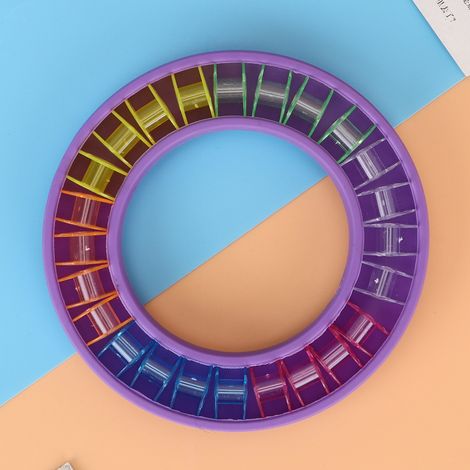 Boîte de rangement pour bobines en silicone, 24 pièces, portable et ronde, accessoire de couture DIY pour la maison (1/5)