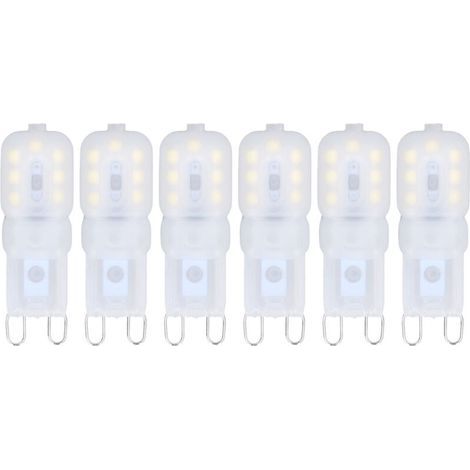 6er-Pack G9 dimmbare 3-W-LED-Lampen, energiesparend, 360°-Abstrahlwinkel, für Decken- und Pendelleuchten, weißes Licht, 220–240 V (1/5)