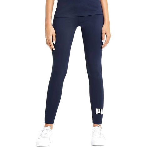 Mallas de entrenamiento ajustadas Puma Ess Logo para mujer, color azul marino. (1/5)