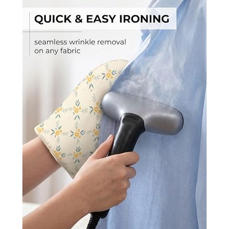 Anti-Burn Ironing Glove Portable Cloth with Floral Design Ironing without Board Hand Protection (1/4)