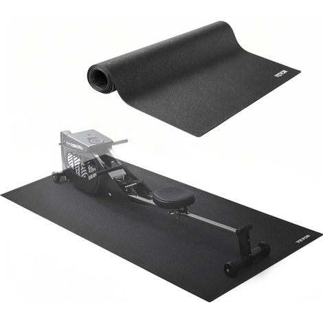 VEVOR Tapis deequipement deexercice, 900 x 2000 x 4 mm, tapis de protection de sol pour tapis de course, elliptique, en PVC haute densite, impermeable et antiderapant, pour salle de sport a domicile (1/5)
