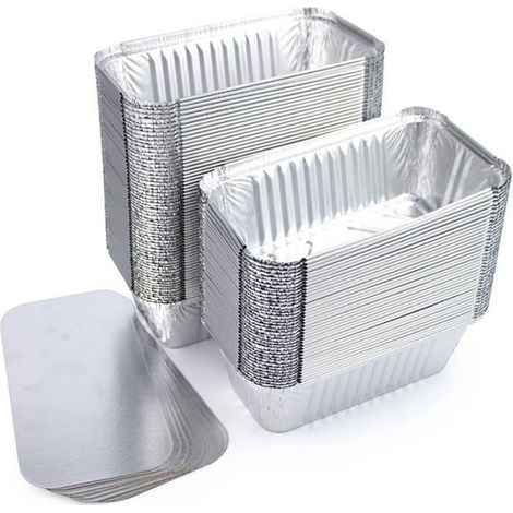 Barquette Aluminium - 480 ml - Avec Couvercle - Pour Congélation Four Barbecue - Lot de 25 (1/5)