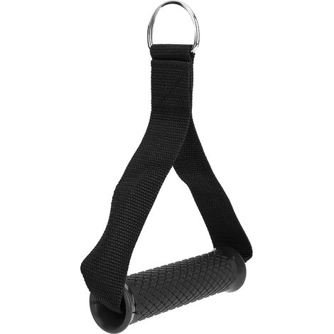 Poignées pour élastiques de résistance, musculation, poignées de traction robustes, équipement de fitness et d'entraînement en salle de sport, noir (1/5)