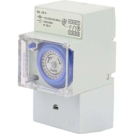 Minuterie, 110 V-230 V SUL181H, minuterie mécanique analogique 24 heures, commande manuelle/automatique
