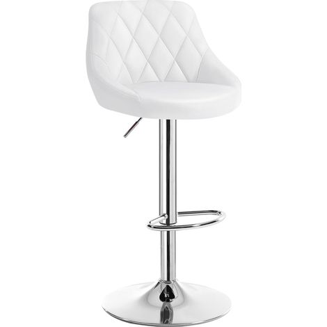 WOLTU 1 pcs bar stools chairs Breakfast Dining stools chairs for Kitchen Adjustable White