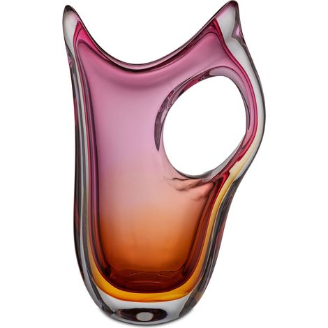 Vase Rose, 19 x 8 x 32 cm, Collection en Verre