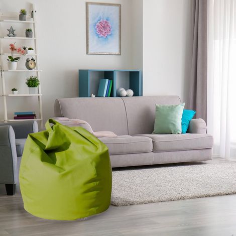 Dmora Pouf élégant, couleur verte, Dimensions 80 x 120 x 80 cm, avec emballage renforcé
