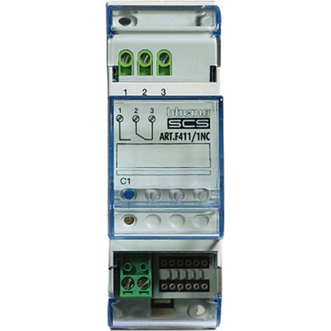 Actionneur 1 relais NF pour éclairage MyHOME BUS 2 modules BTICINO F411/1NC (1/2)