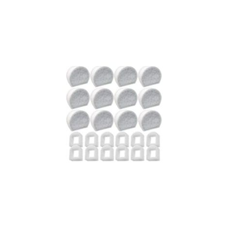 24er-Pack Schaumstoff-Vorfilter und Kohlefilter, kompatibel mit PetSafe Drinkwell Trinkbrunnen INOX 360 Avalon Pagoda Seascape und Sedona, Filter für Katzen- und Hundetrinkbrunnen - Crezuo