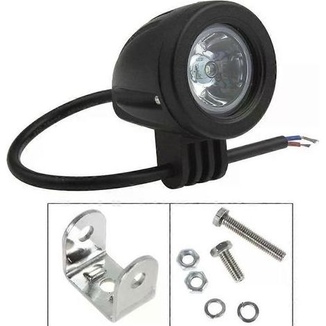 Lot de 2 projecteurs de travail LED 10 W pour moto tout-terrain, 4x4 et quad, faisceau concentré 6500 K, feux de brouillard de travail. (1/5)